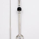 Bombilla z czarnym kamieniem 21cm